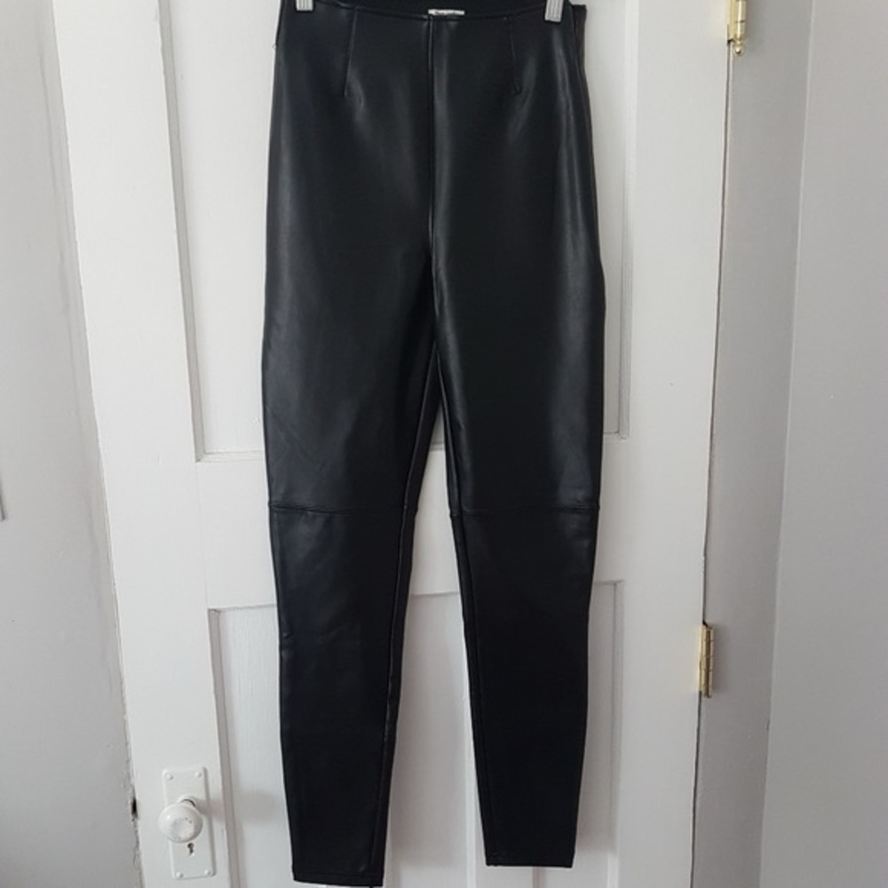 Abercrombie & Fitch Vegan Faux Leather Skinny Pants Black Sz S